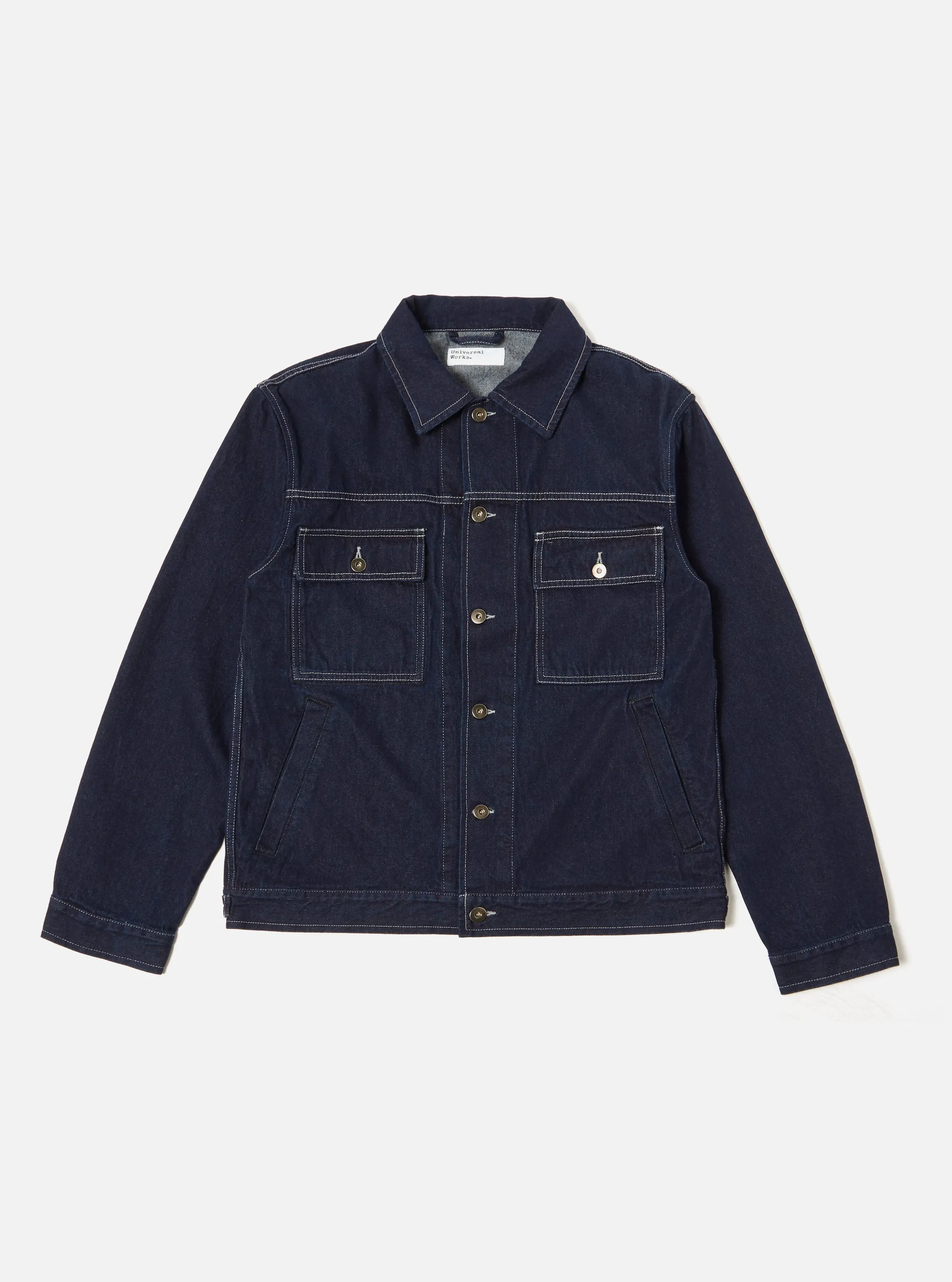 Universal Works Trucker Jacket in 11oz Indigo Denim