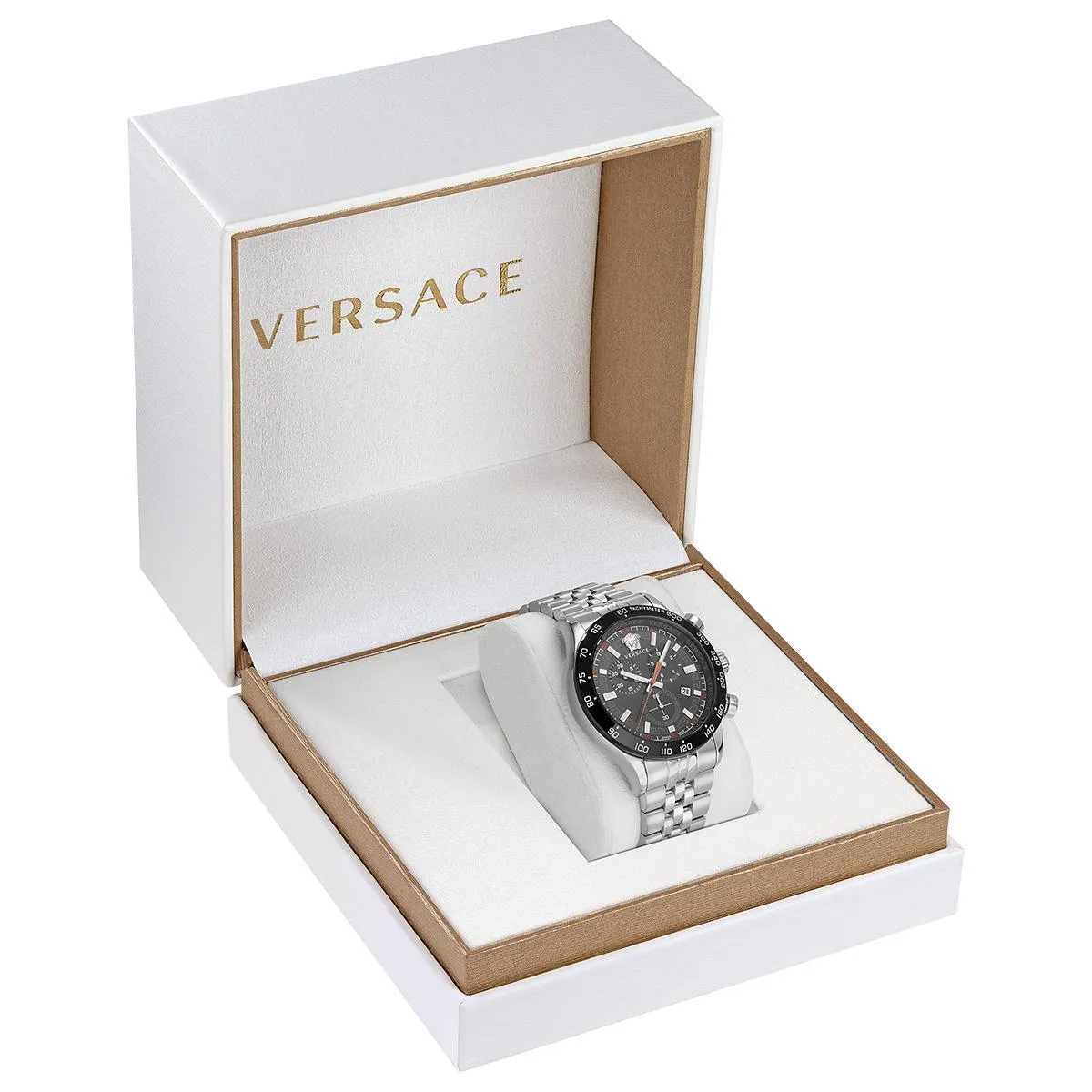 Versace VE2U00322 Hellenyium Silver Chronograph Men's Watch