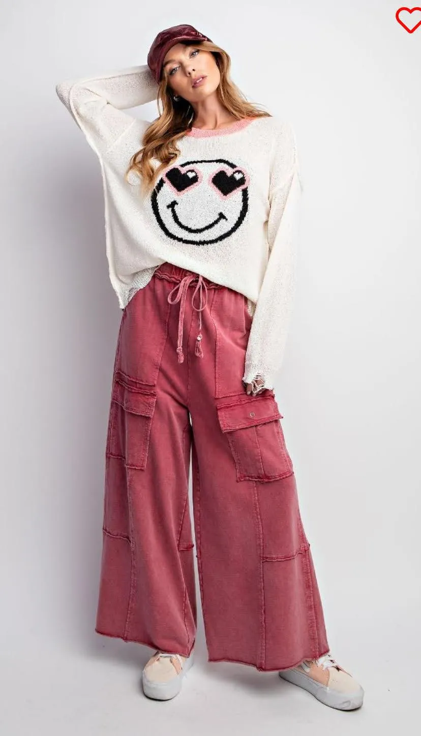 Wide Leg Cargo Palazzo Pants