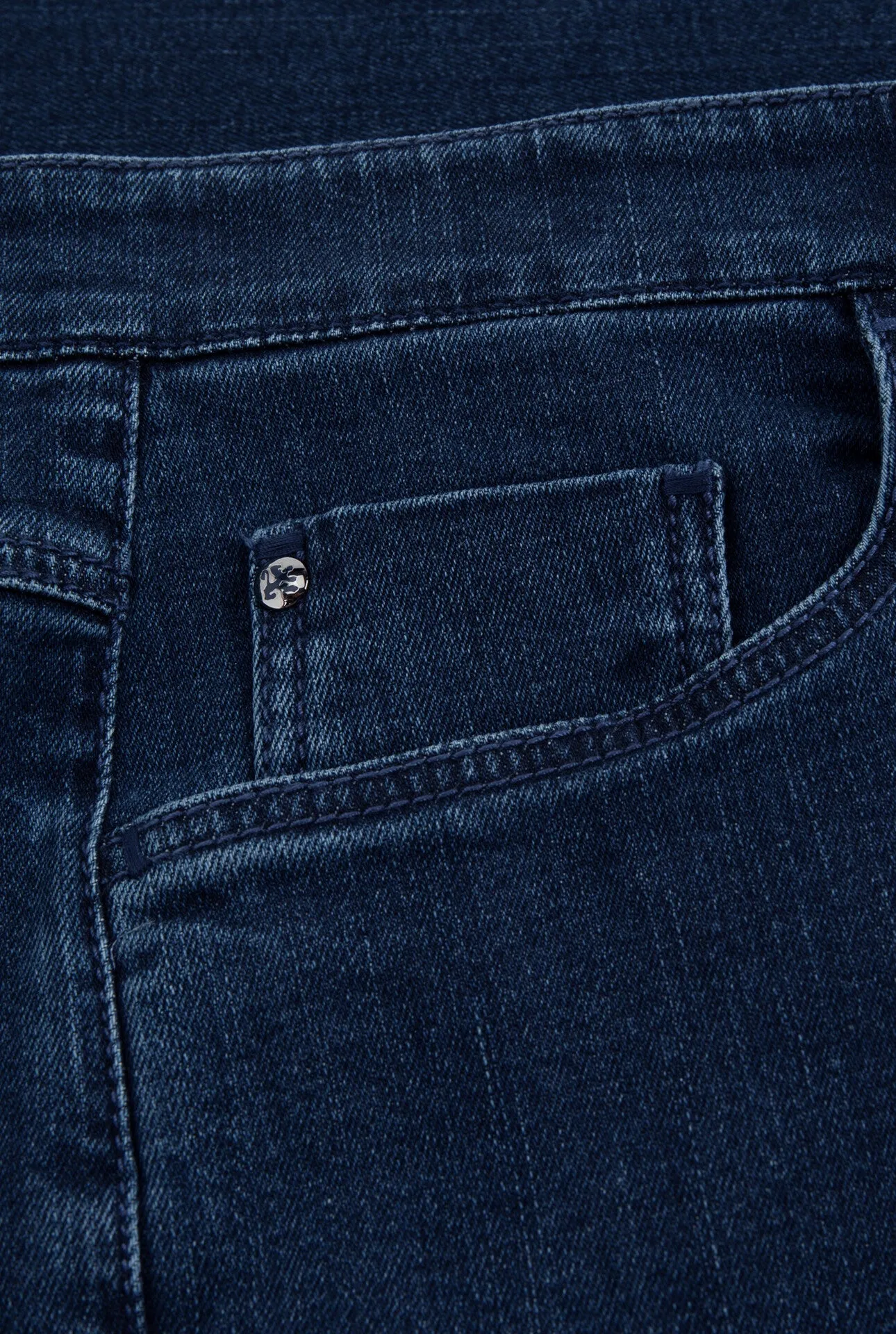 Zilli Jeans With Micro Griffon Embroidery & Suede Calfskin Patch